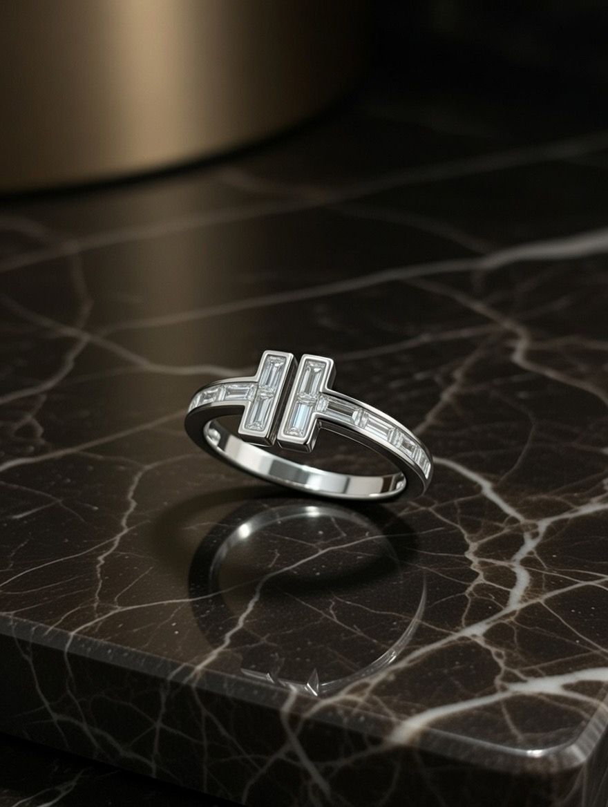 T Bar Crystal Ring (Standard Size)