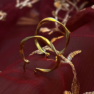 Bridal Twist Hoop Earrings ⭐