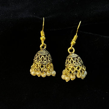 Classic Pearl Drop Jhumka Earrings