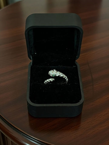 Serpent Crystal Wrap Ring (Standard Size)