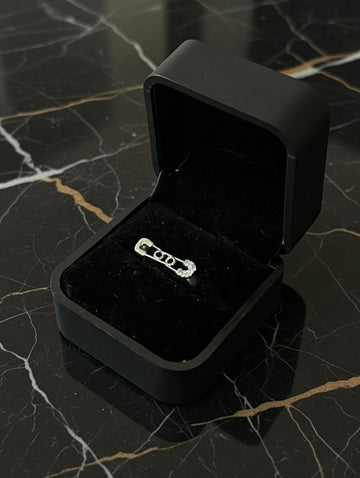 Safety Pin Crystal Ring (Standard Size)