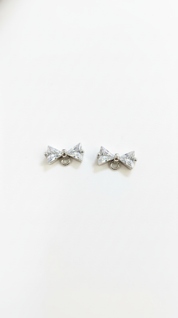 Crystal Bow Stud Earrings